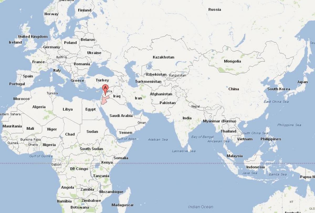 Jordan elhelyezkedés a világ térkép