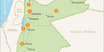 Amman Jordan térképen