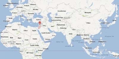 Jordan elhelyezkedés a világ térkép