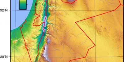 Térkép Jordan topográfiai