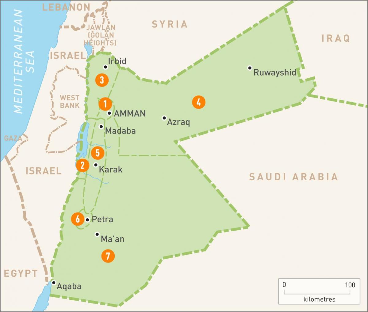 amman Jordan térképen