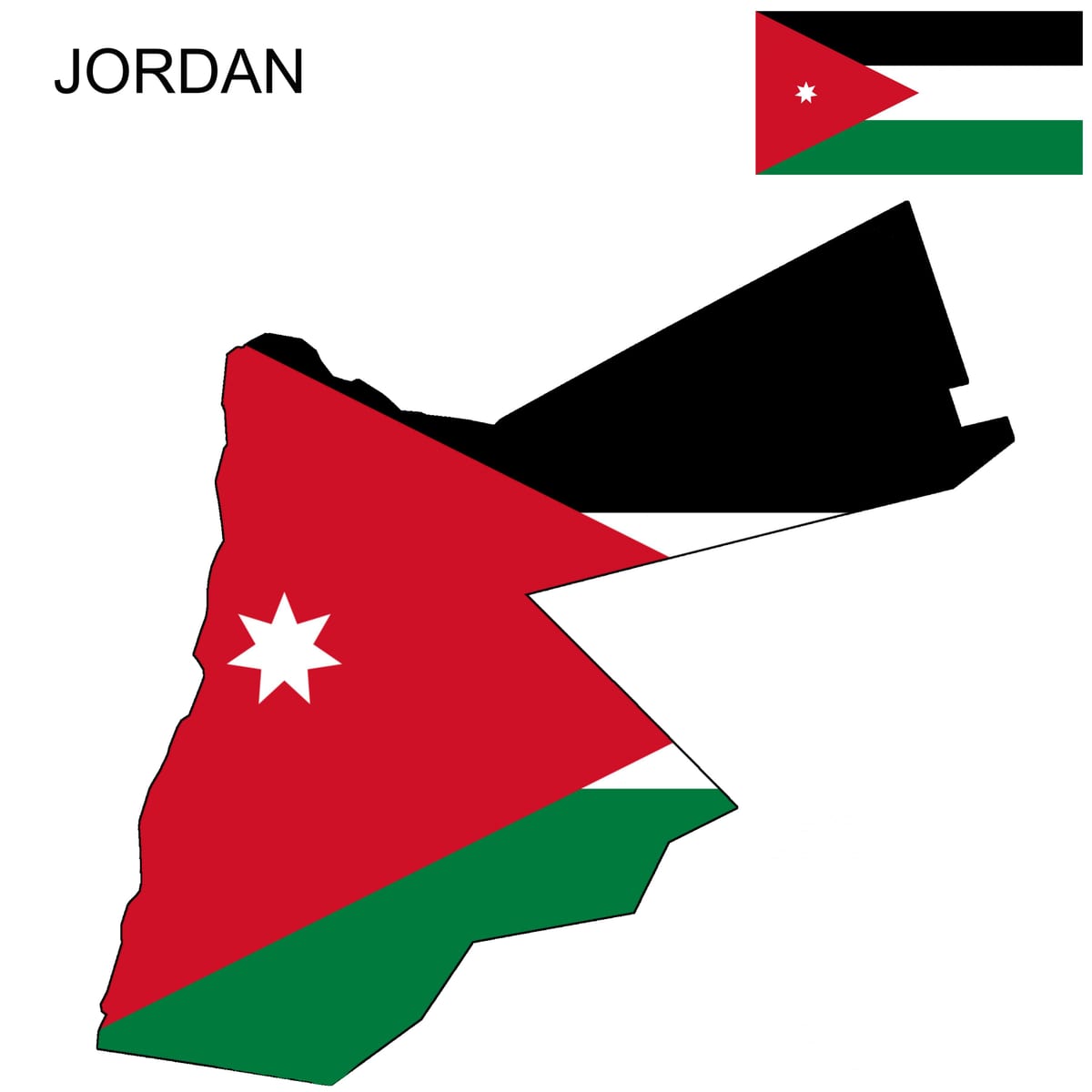 térkép Jordan térkép zászló