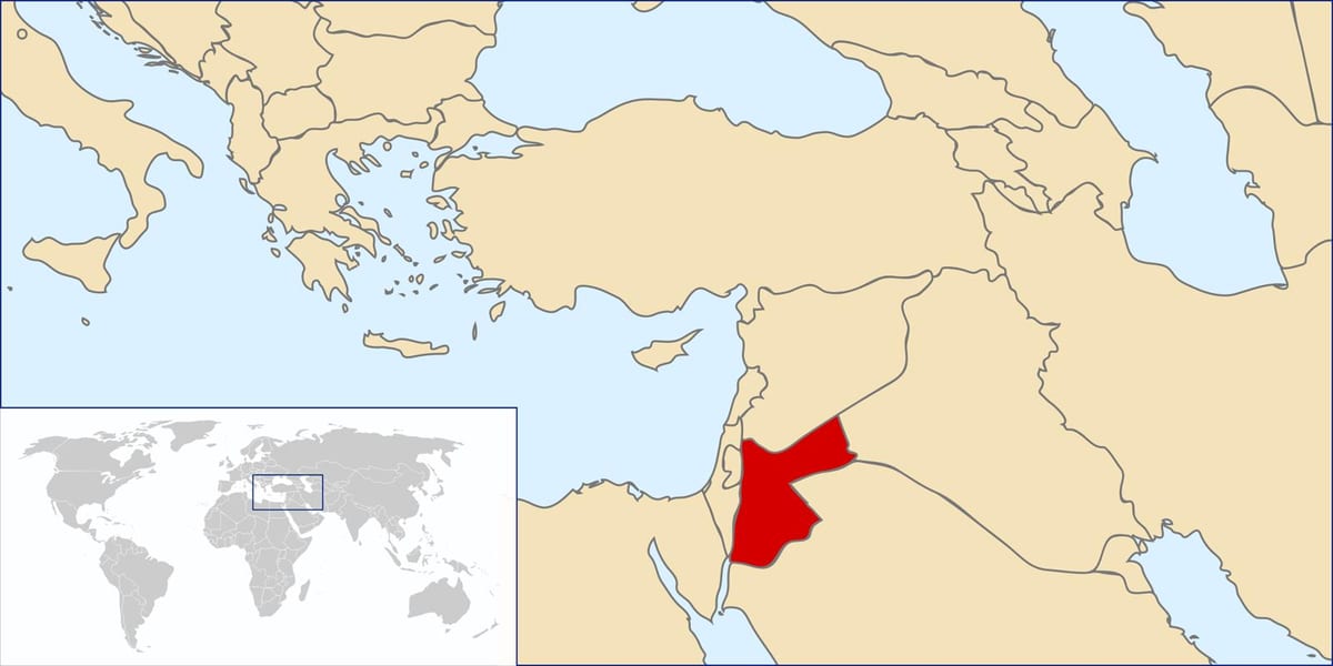 Jordan a világ térkép