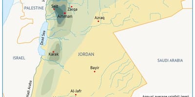 Térkép Jordan földrajz