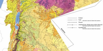 Térkép Jordan geológia