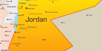 Térkép Jordan közel-kelet