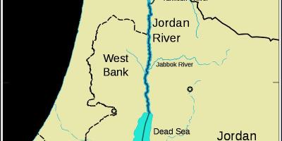 Jordán folyó közel-kelet térkép