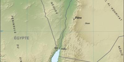 Térkép Jordan mutatja petra
